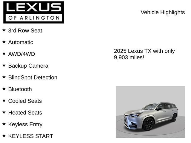 Certified 2025 Lexus TX 500h AWD w/ Technology Package image 7
