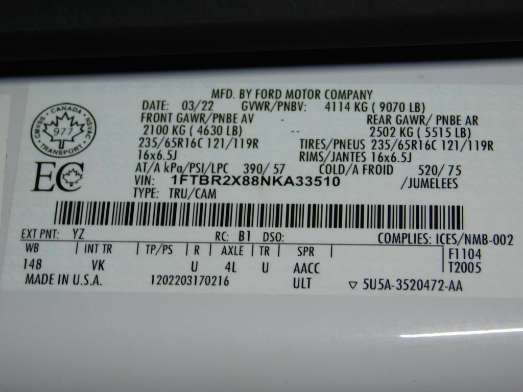 Used 2022 Ford Transit 250 148 High Roof AWD image 89