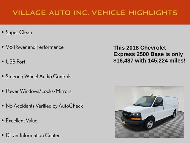Used 2018 Chevrolet Express 2500 w/ Driver Convenience Package image 7
