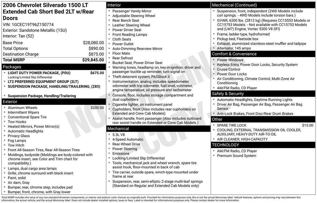 Used 2006 Chevrolet Silverado 1500 LT w/ Light Duty Power Package image 34