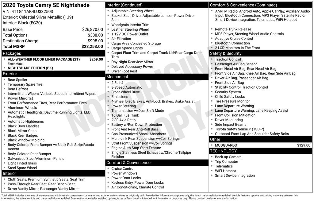 Used 2020 Toyota Camry SE image 23