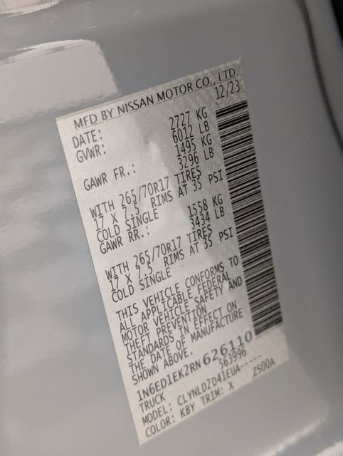 Used 2024 Nissan Frontier PRO-4X w/ Off-Road Protection Package image 37