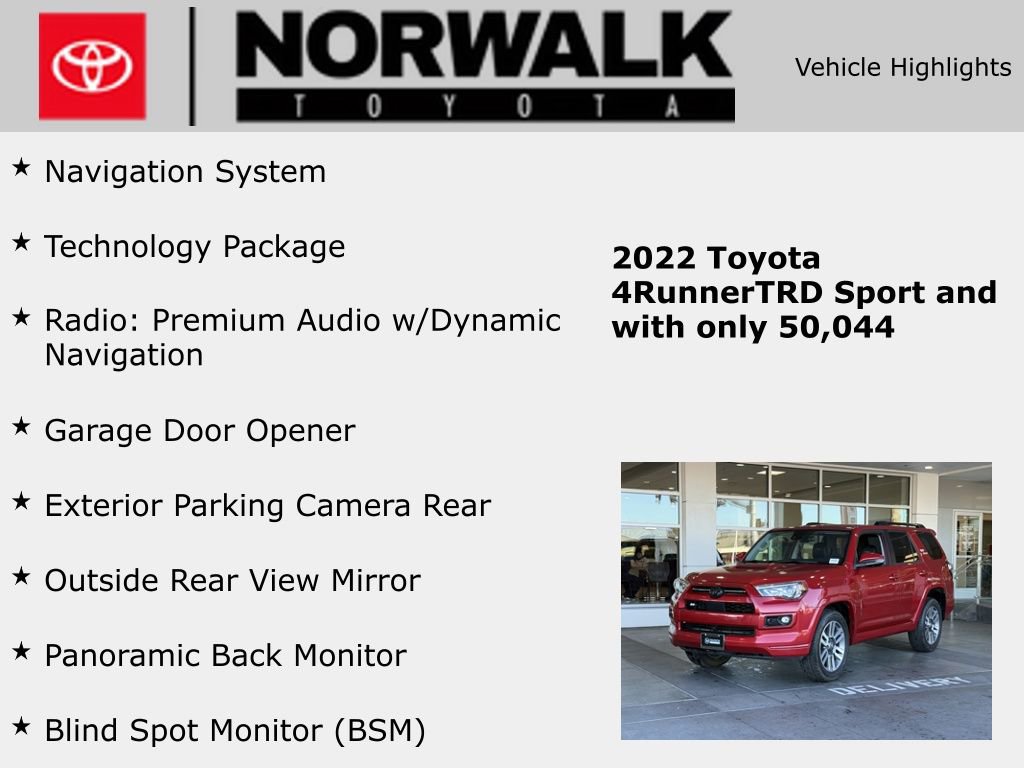 Used 2022 Toyota 4Runner TRD Sport w/ Technology Package RWD image 10