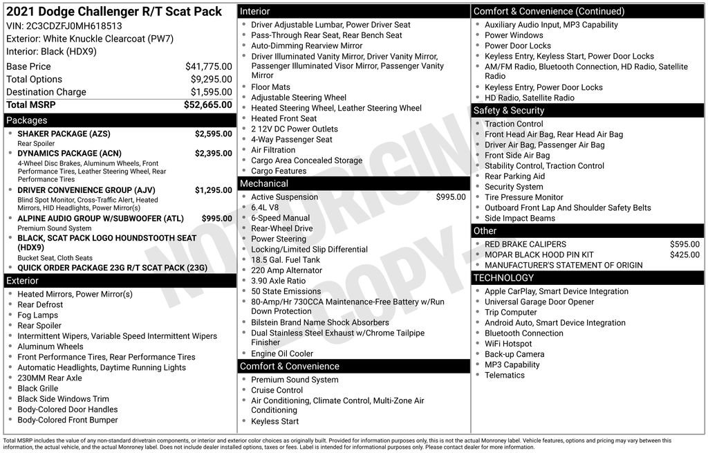 Used 2021 Dodge Challenger R/T Scat Pack w/ Shaker Package image 50