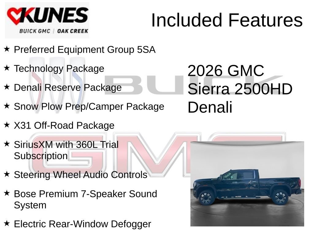 New 2026 GMC Sierra 2500 Denali w/ Denali Reserve Package AWD/4WD image 2