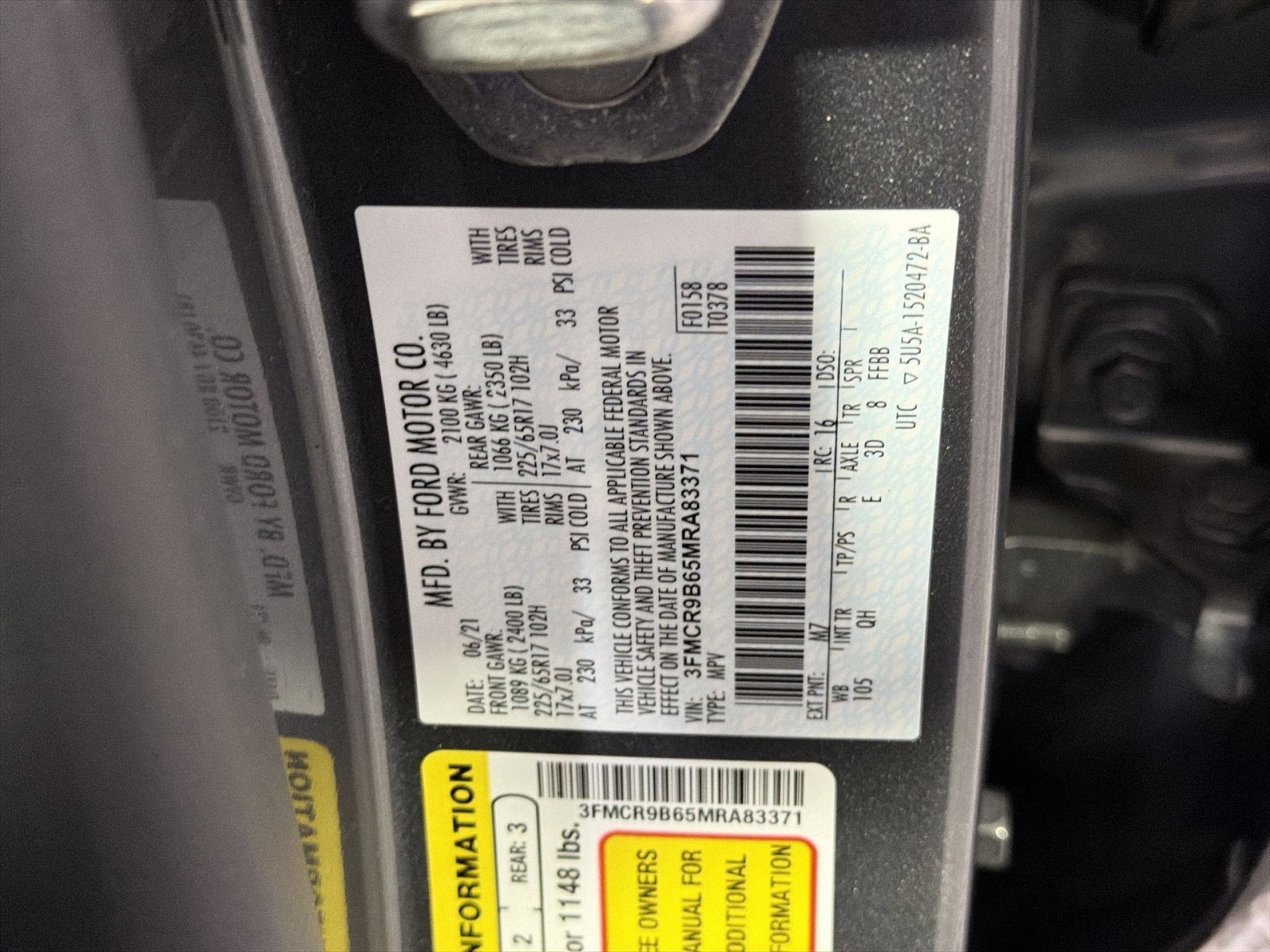 Used 2021 Ford Bronco Sport Big Bend image 37