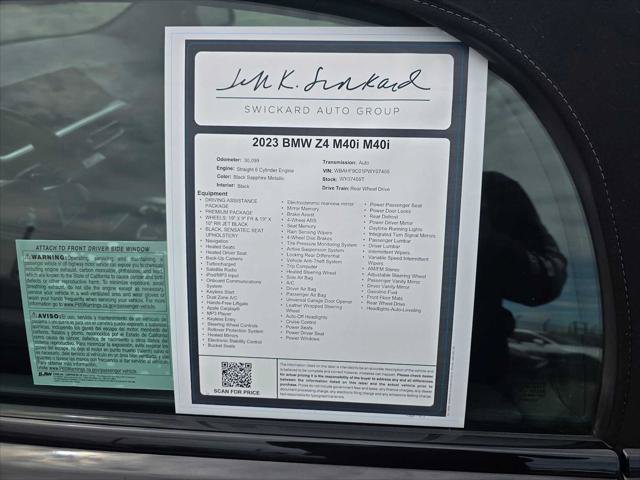 Used 2023 BMW Z4 M40i w/ Premium Package RWD image 15