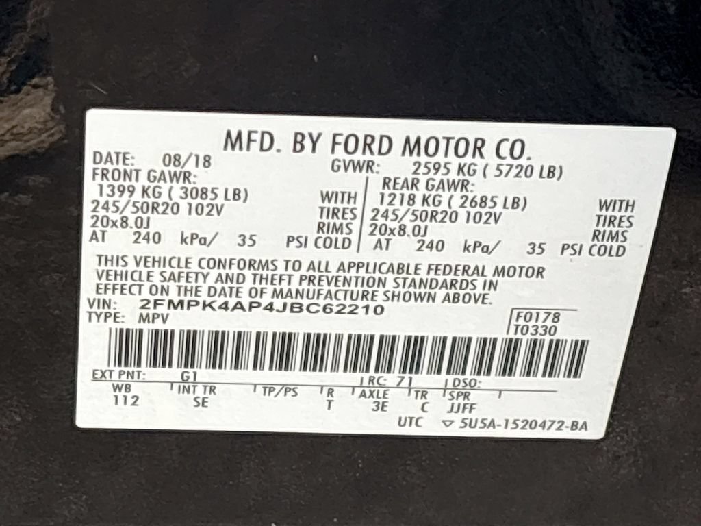 Used 2018 Ford Edge Sport w/ Technology Package AWD/4WD image 31