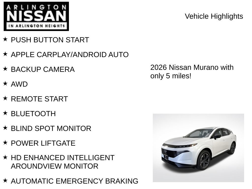 New 2026 Nissan Murano SL AWD/4WD image 8