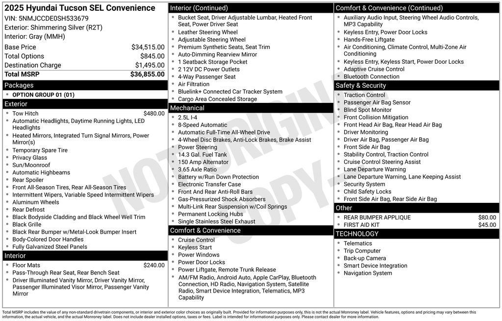 New 2025 Hyundai Tucson SEL image 5