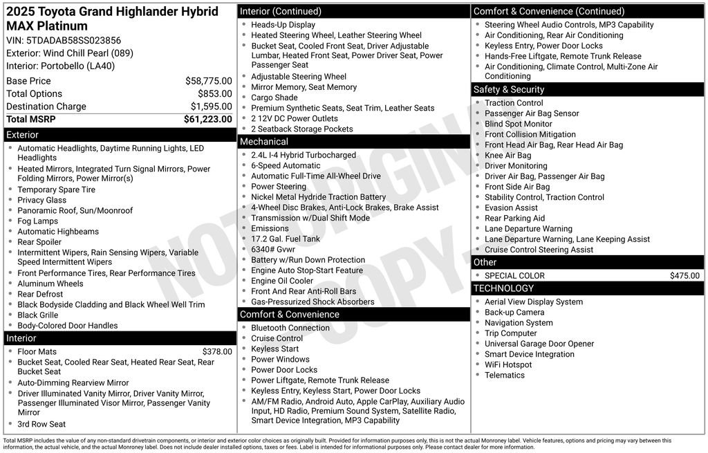 Used 2025 Toyota Grand Highlander AWD Hybrid image 43