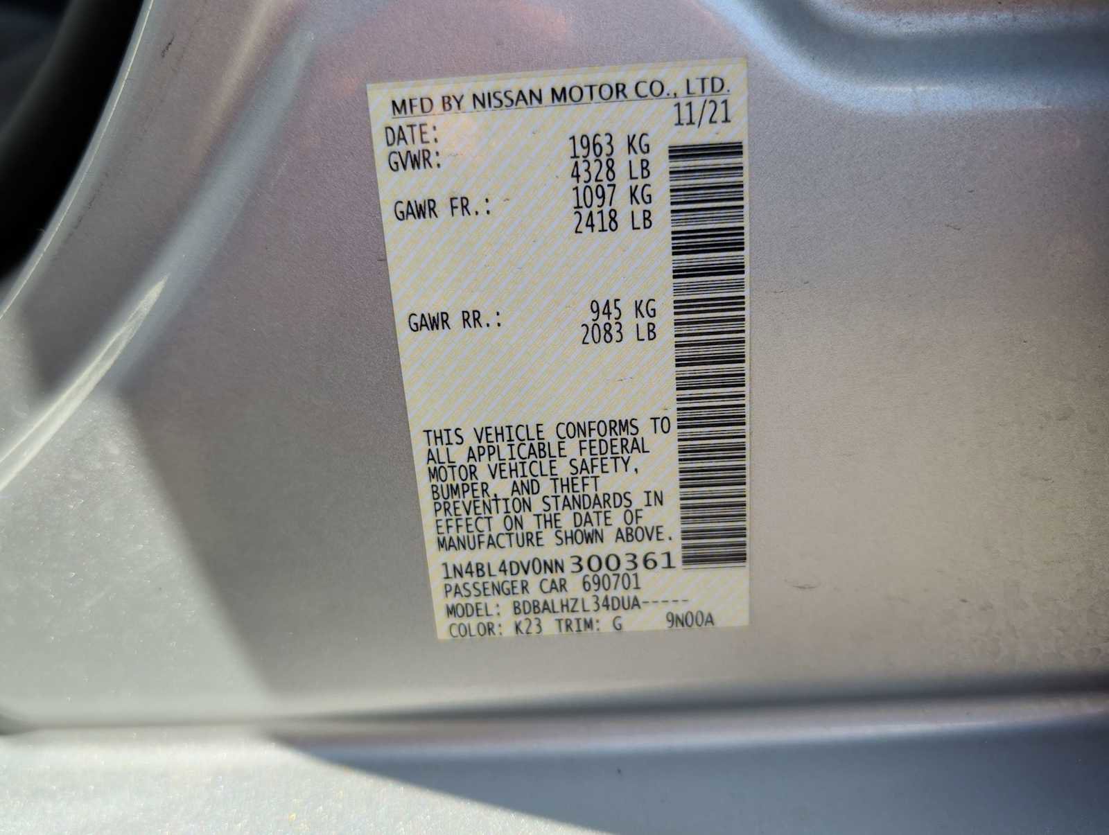 Used 2022 Nissan Altima 2.5 SV image 26