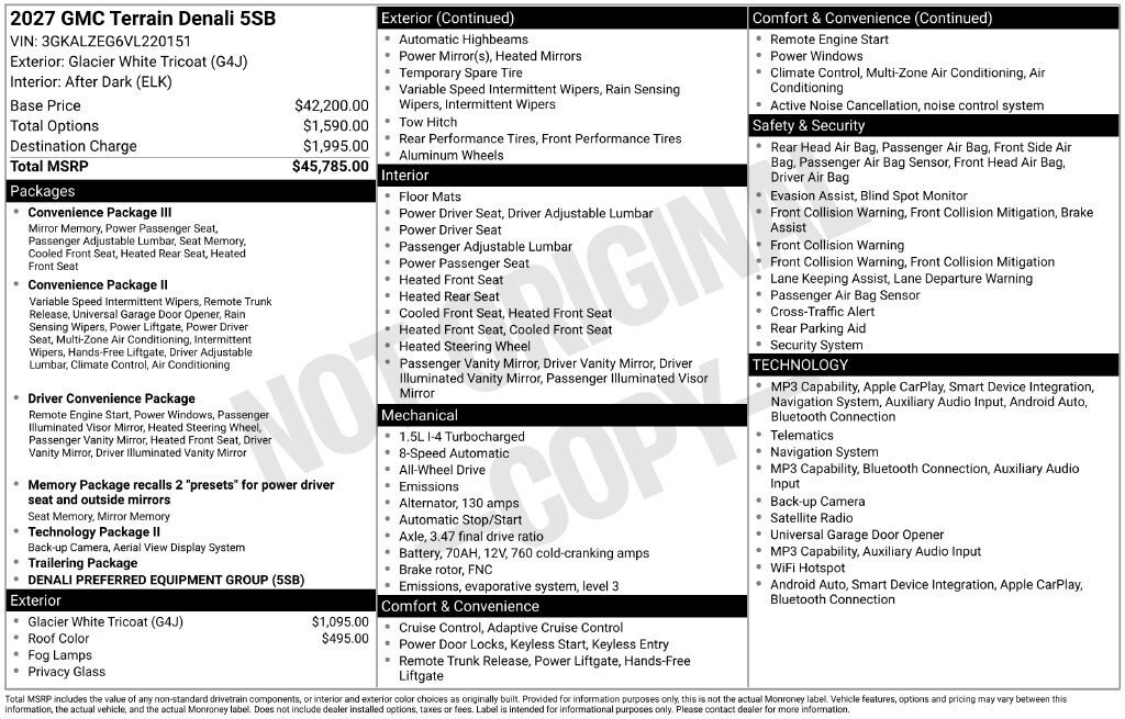 New 2027 GMC Terrain Denali AWD/4WD image 4