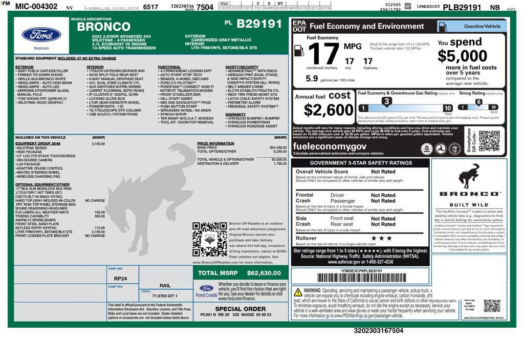 Used 2023 Ford Bronco Wildtrak AWD/4WD image 16