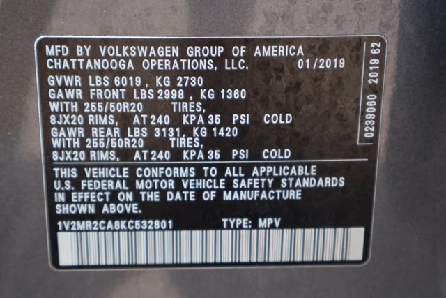 Used 2019 Volkswagen Atlas SEL AWD/4WD image 30