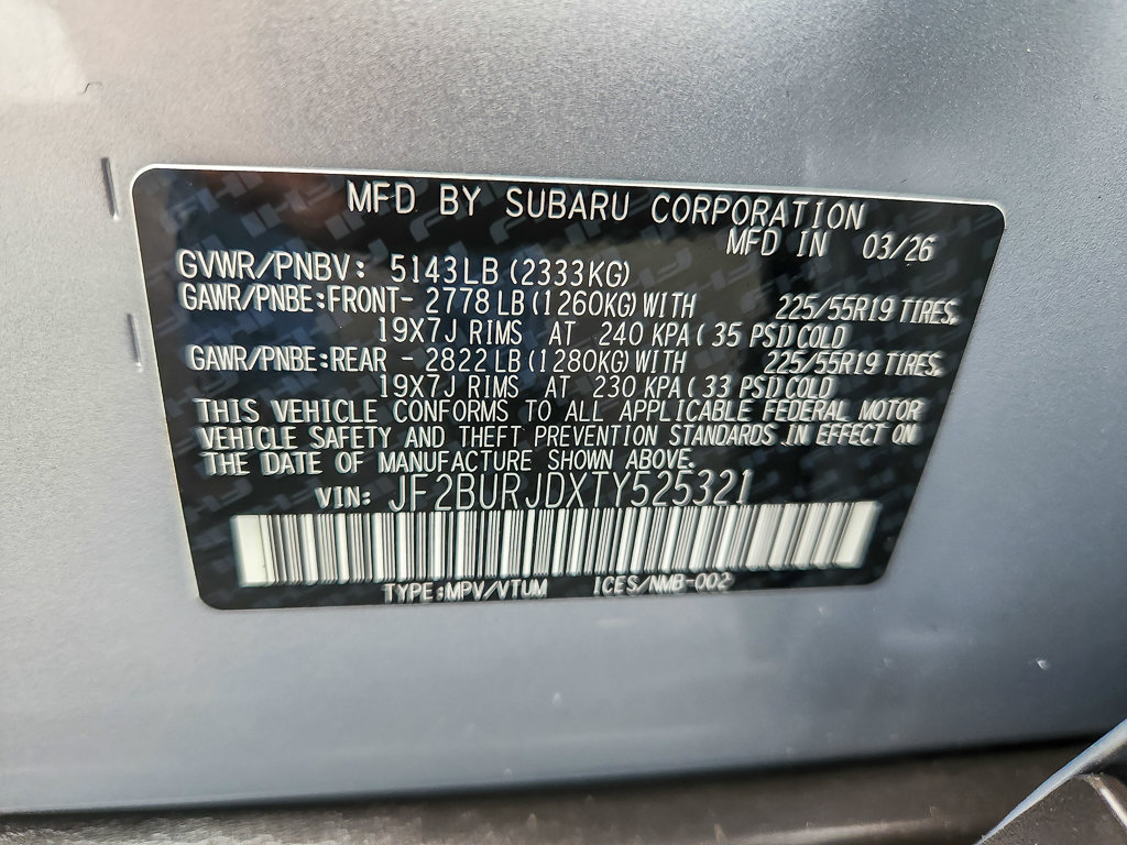 Certified 2026 Subaru Outback Touring XT AWD/4WD image 24