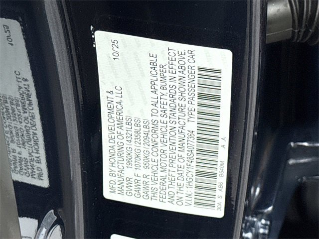 New 2025 Honda Accord SE image 36