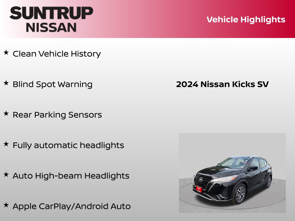 Certified 2024 Nissan Kicks SV FWD image 8