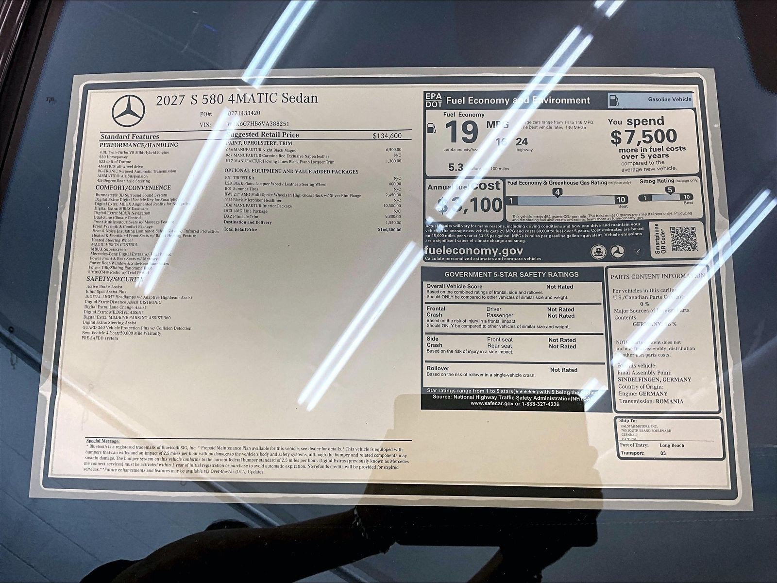 New 2027 Mercedes-Benz S 580 4MATIC Sedan image 17