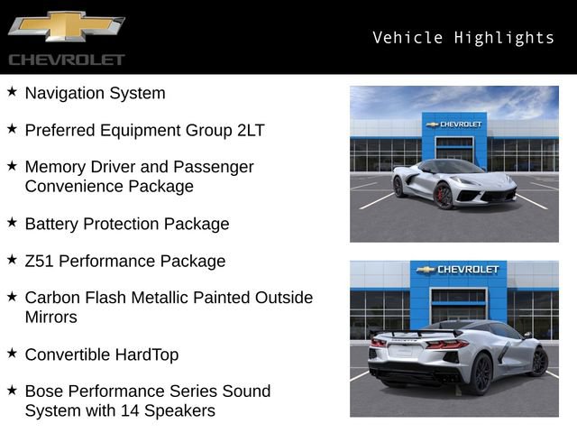 New 2026 Chevrolet Corvette Stingray Preferred Conv w/ Z51 Performance Package RWD image 4