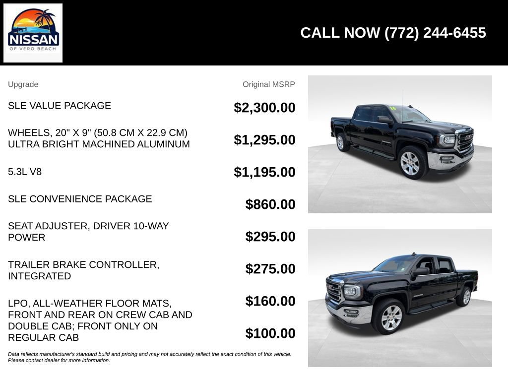 Used 2016 GMC Sierra 1500 SLE w/ SLE Value Package RWD image 6