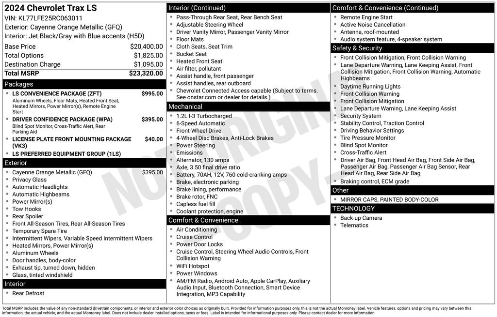 Used 2024 Chevrolet Trax LS w/ LS Convenience Package FWD image 33