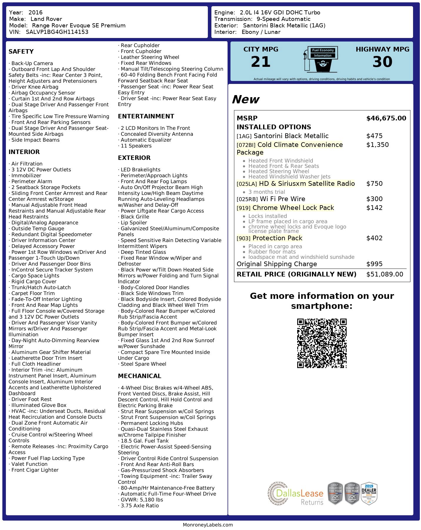 Used 2016 Land Rover Range Rover Evoque SE Premium image 2