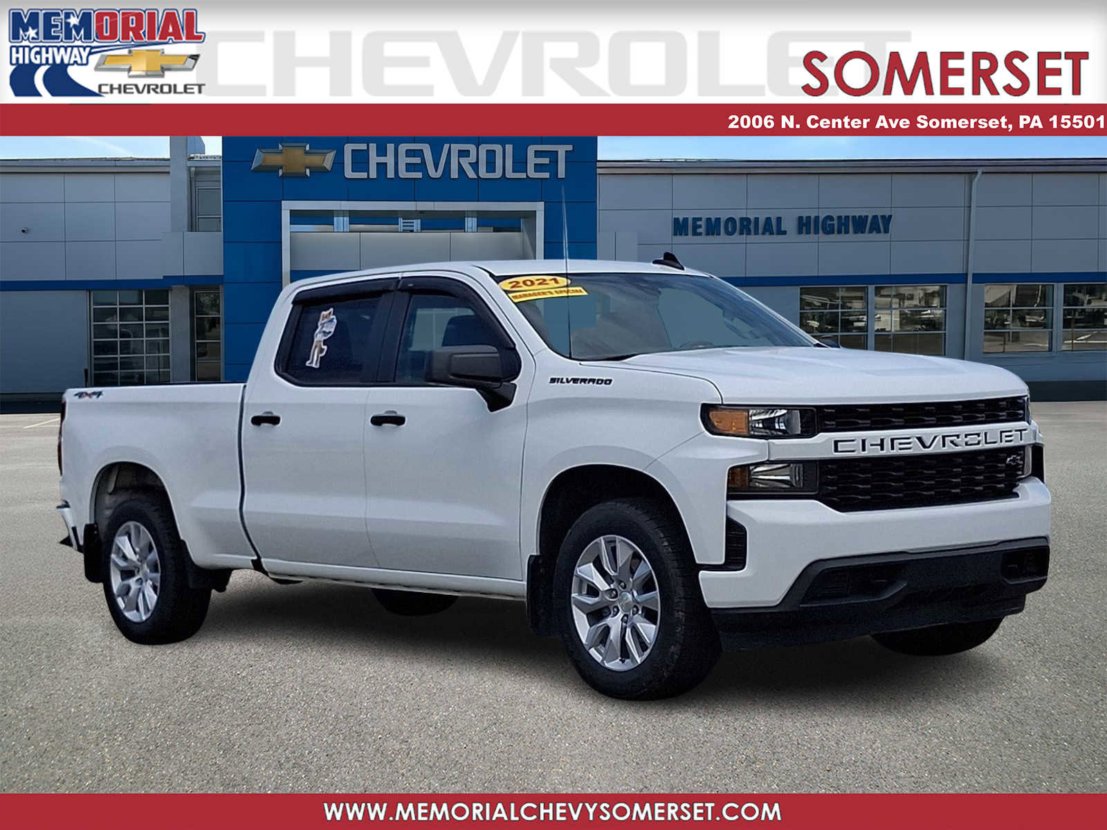 Used 2021 Chevrolet Silverado 1500 Custom w/ LPO, Dark Essentials Package AWD/4WD image 1