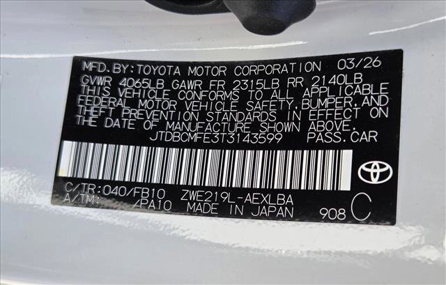 Certified 2026 Toyota Corolla LE w/ Carpet Mat Package (TMS) FWD image 23