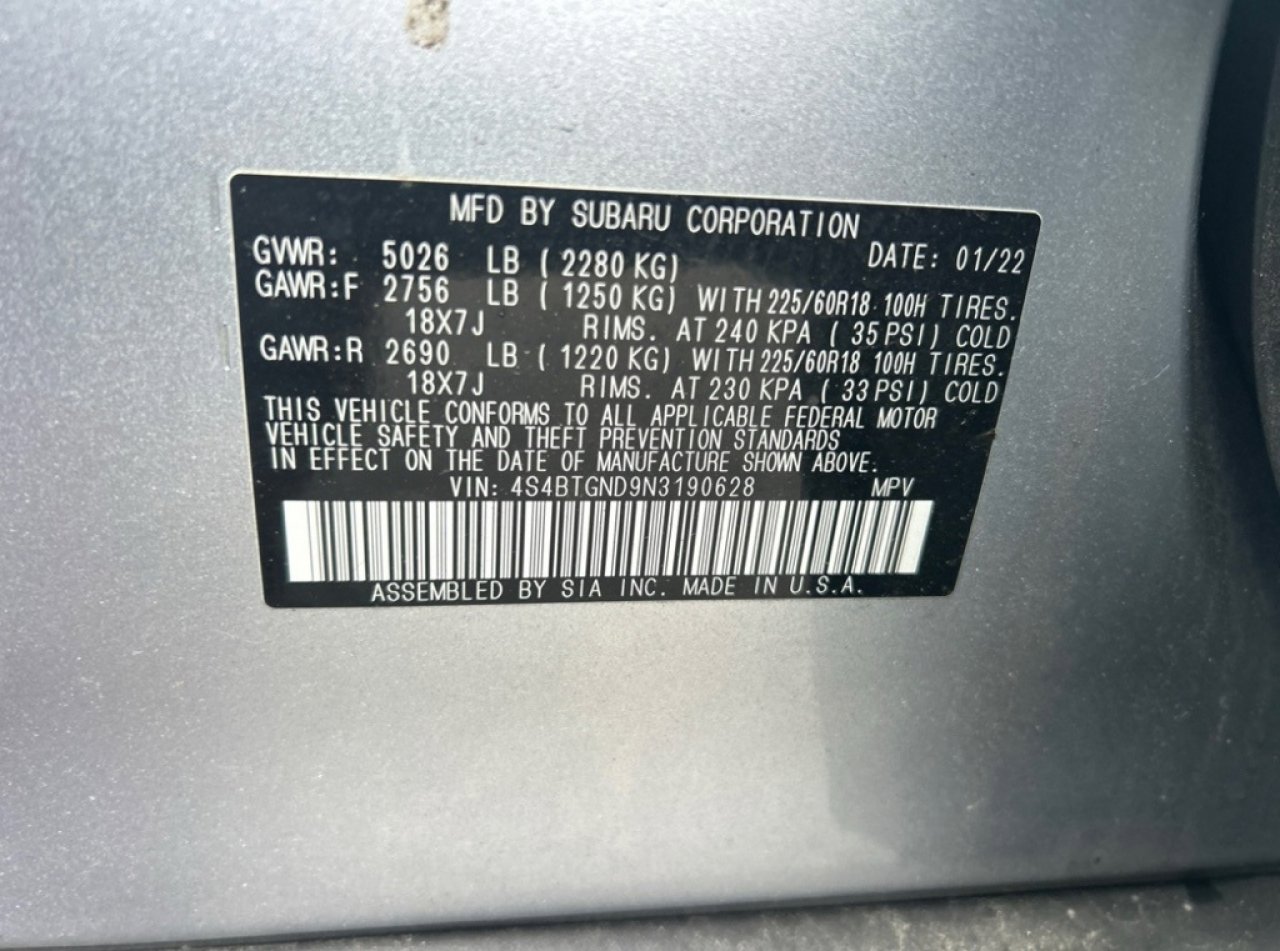 Used 2022 Subaru Outback Limited XT image 10