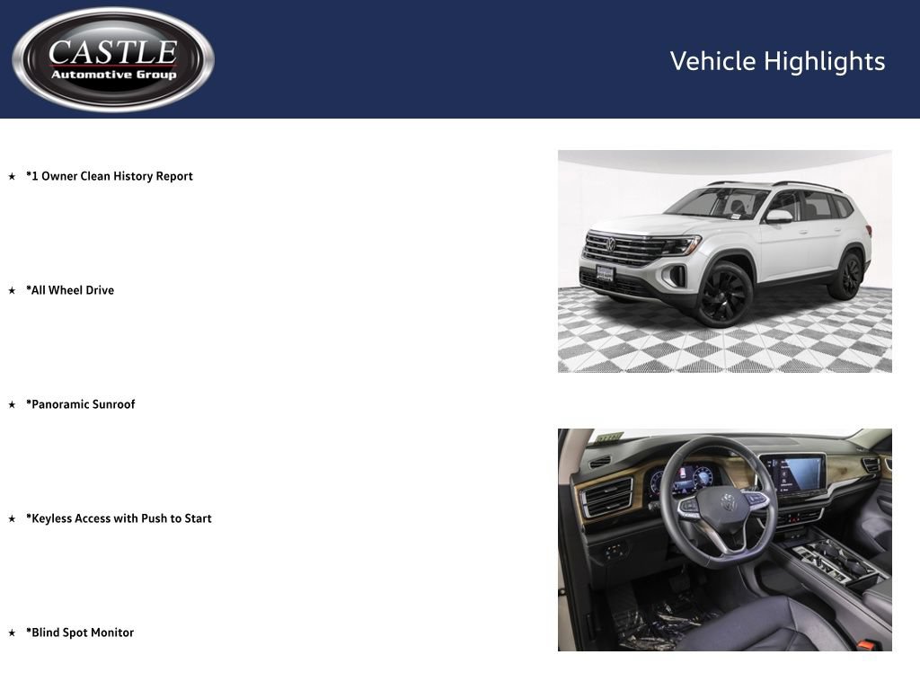 Used 2026 Volkswagen Atlas SE w/ Panoramic Sunroof Package AWD/4WD image 4