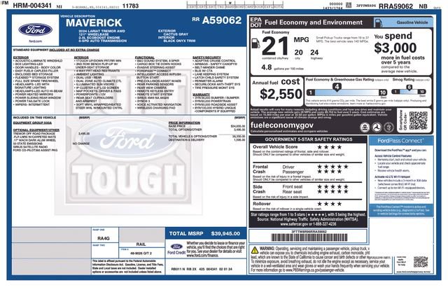 Used 2024 Ford Maverick Tremor w/ Tremor Off-Road Package AWD/4WD image 39