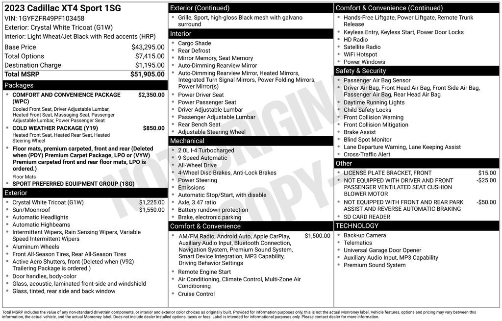 Used 2023 Cadillac XT4 Sport AWD/4WD image 3