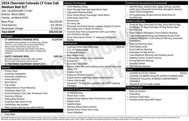 Used 2024 Chevrolet Colorado LT w/ LT Convenience Package image 10