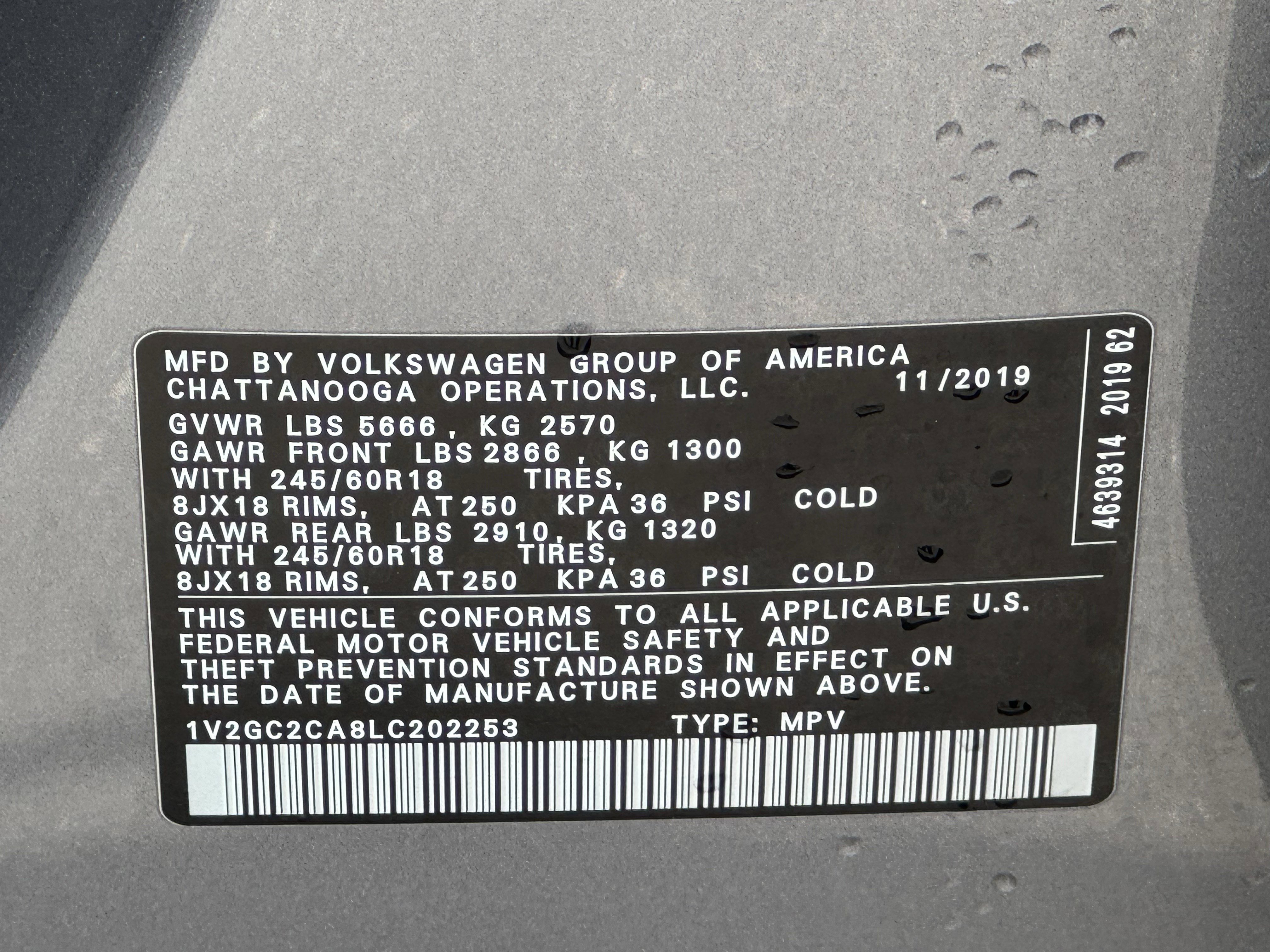 Used 2020 Volkswagen Atlas Cross Sport S image 37