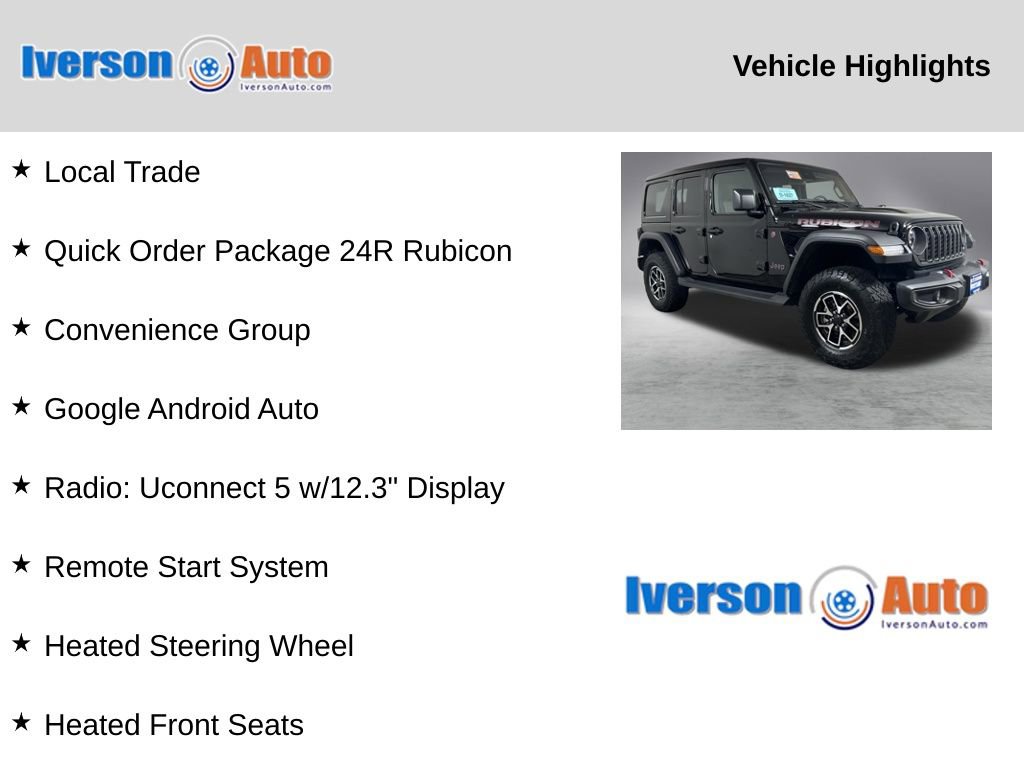 Used 2024 Jeep Wrangler Unlimited Rubicon w/ Convenience Group image 2