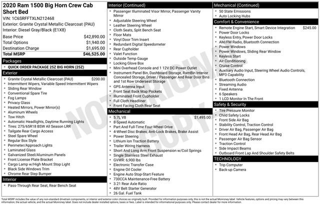 Used 2020 RAM 1500 Big Horn image 42
