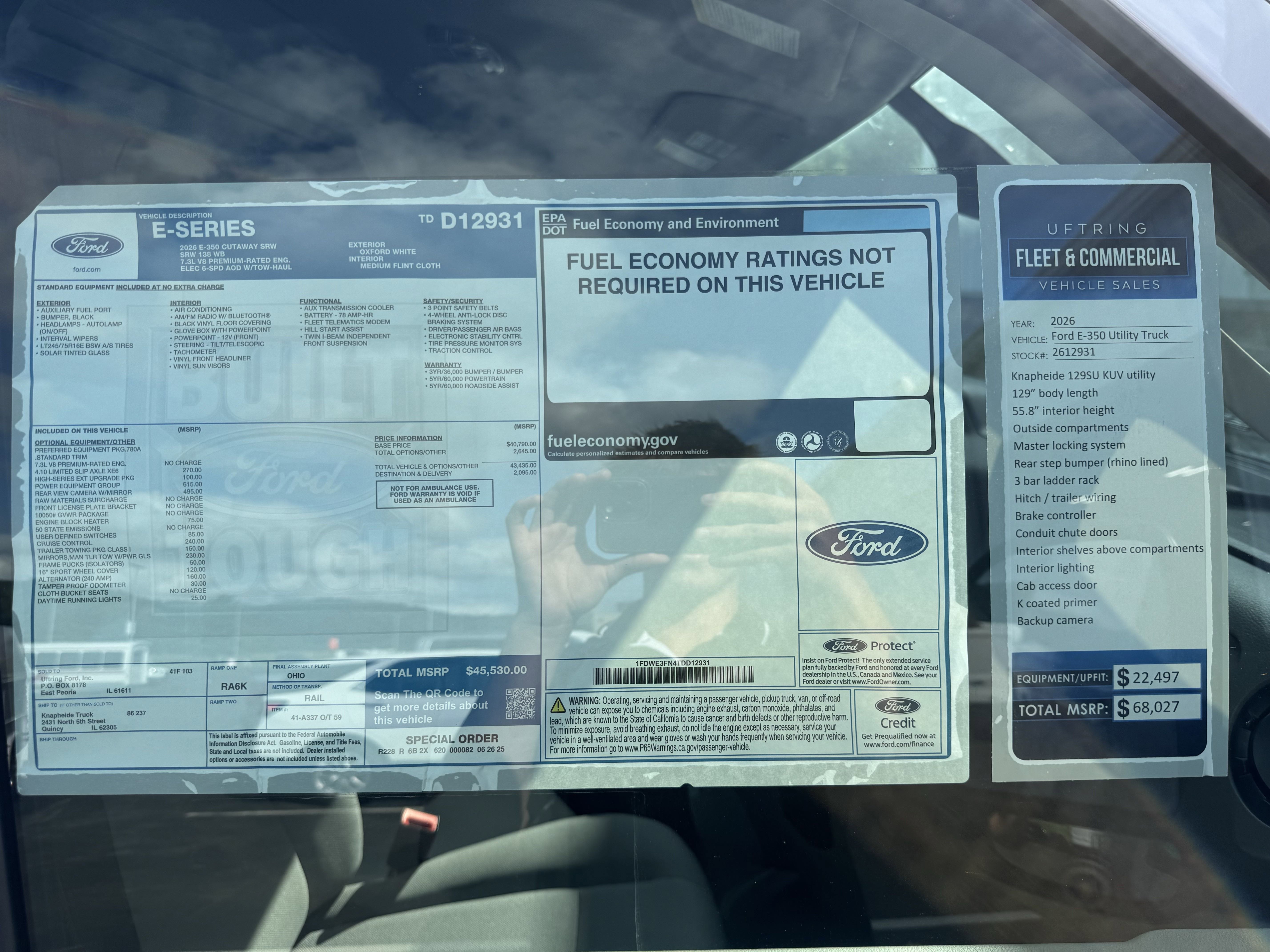 New 2026 Ford E-350 and Econoline 350 Super Duty w/ Power Equipment Group image 16