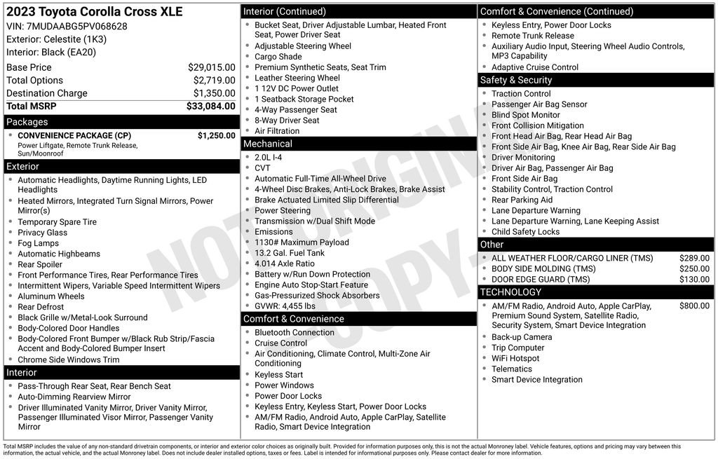 Used 2023 Toyota Corolla Cross XLE w/ Convenience Package AWD/4WD image 32
