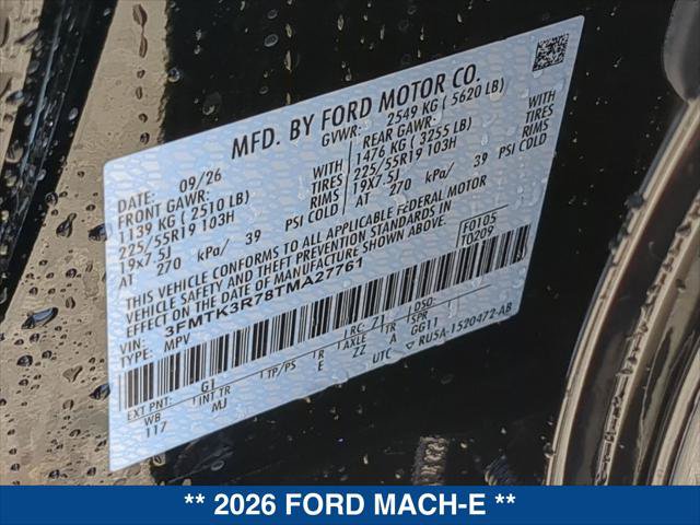 New 2026 Ford Mustang Mach-E Premium w/ Sport Appearance Package RWD image 20