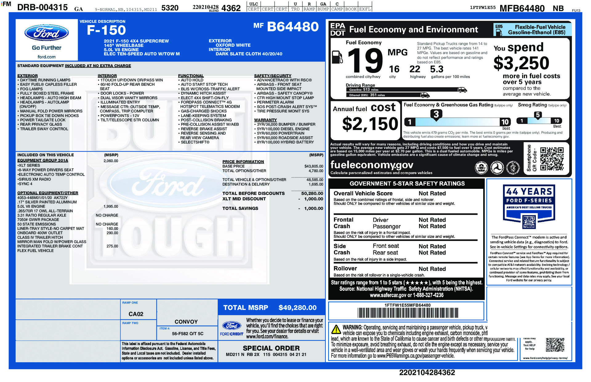 Certified 2021 Ford F150 XLT w/ Equipment Group 301A Mid AWD/4WD image 31