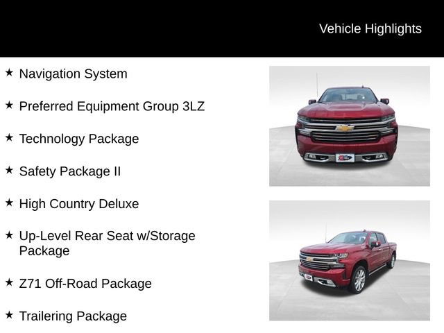 Used 2019 Chevrolet Silverado 1500 High Country w/ Technology Package image 14