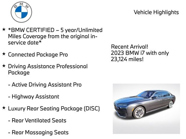 Certified 2023 BMW i7 xDrive60 AWD/4WD image 4
