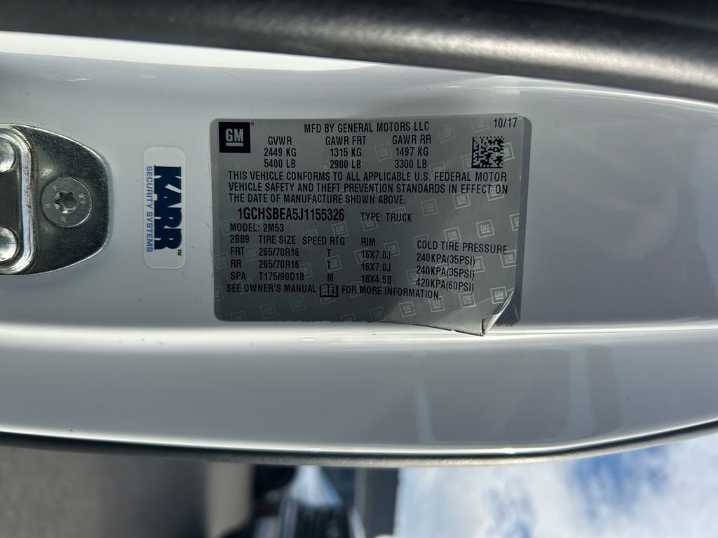 Used 2018 Chevrolet Colorado W/T w/ WT Convenience Package image 35