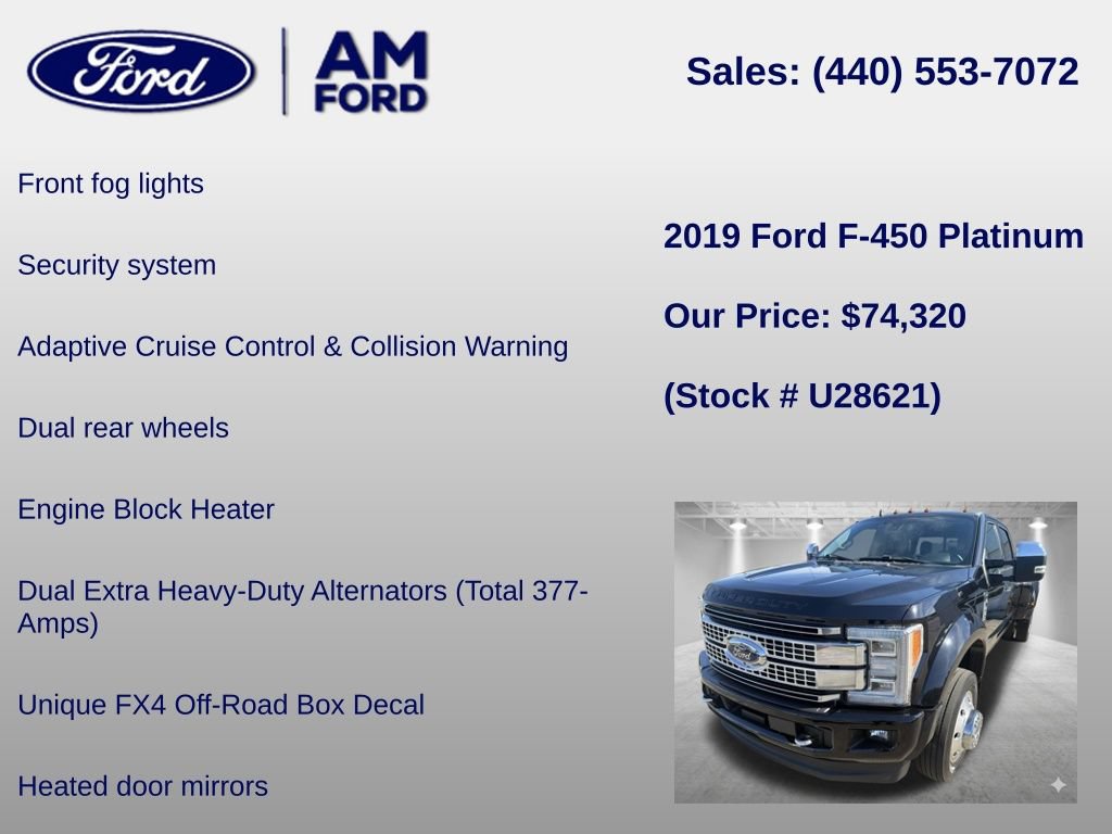 Used 2019 Ford F450 Platinum w/ Platinum Ultimate Package AWD/4WD image 30