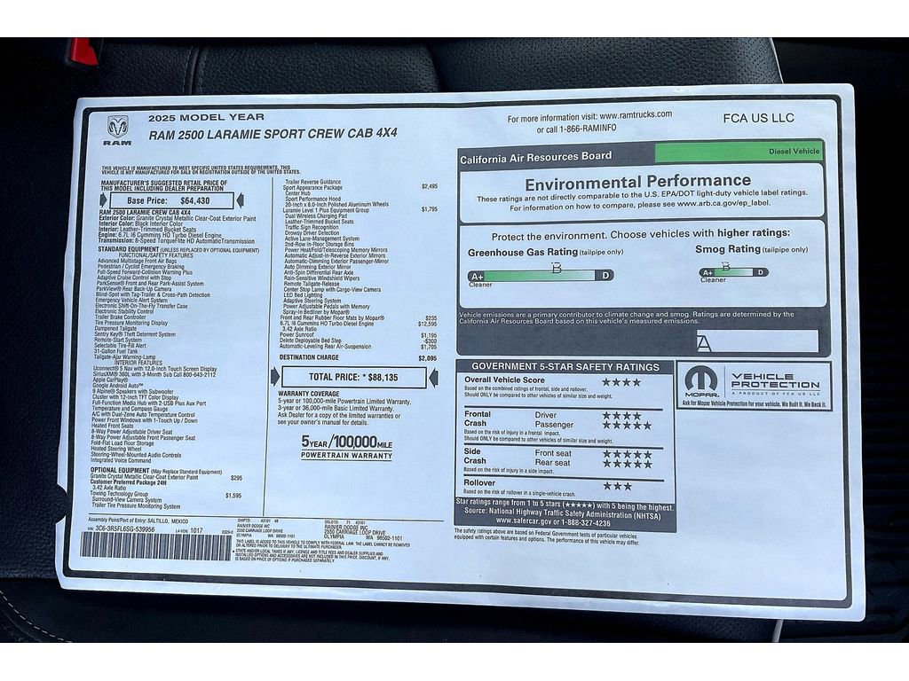 New 2025 RAM 2500 Laramie w/ Sport Appearance Package image 14