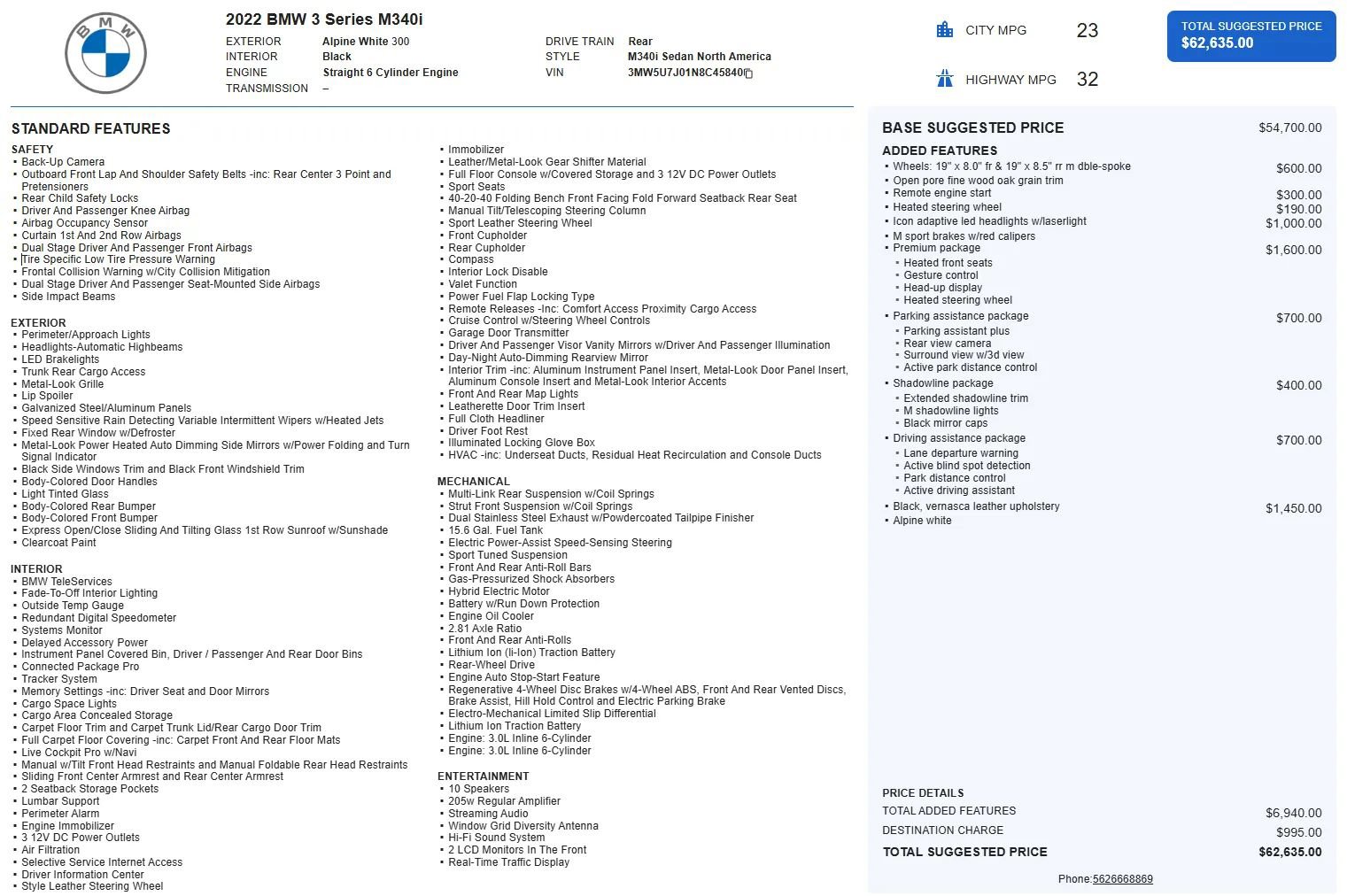 Used 2022 BMW M340i w/ Premium Package image 36