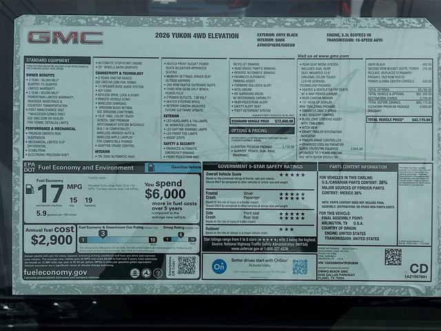 New 2026 GMC Yukon Elevation image 21