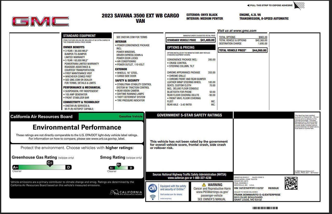 Used 2023 GMC Savana 3500 Extended w/ Driver Convenience Package image 8