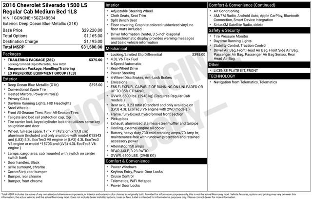 Used 2016 Chevrolet Silverado 1500 LS w/ Trailering Package image 29